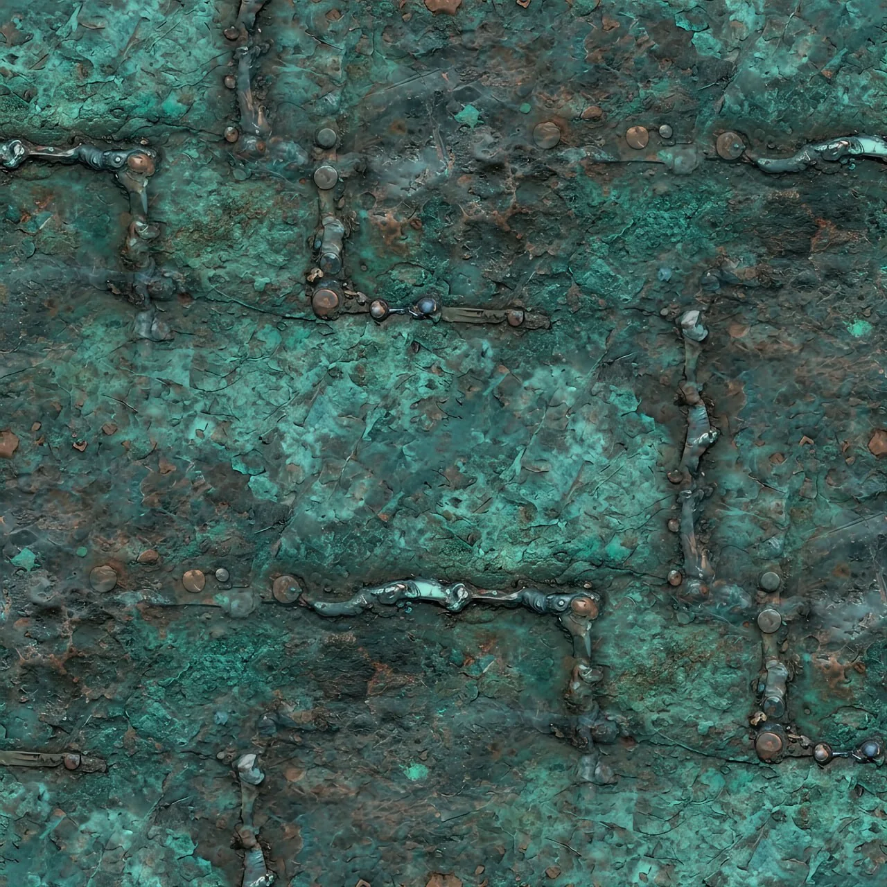 Copper Patina PBR Texture Pack №2  (8K Resolution, tileable) — PBR texture