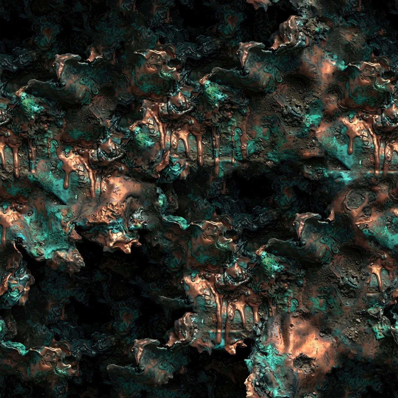 Copper Patina PBR Texture Pack №5  (8K Resolution, tileable) — PBR texture