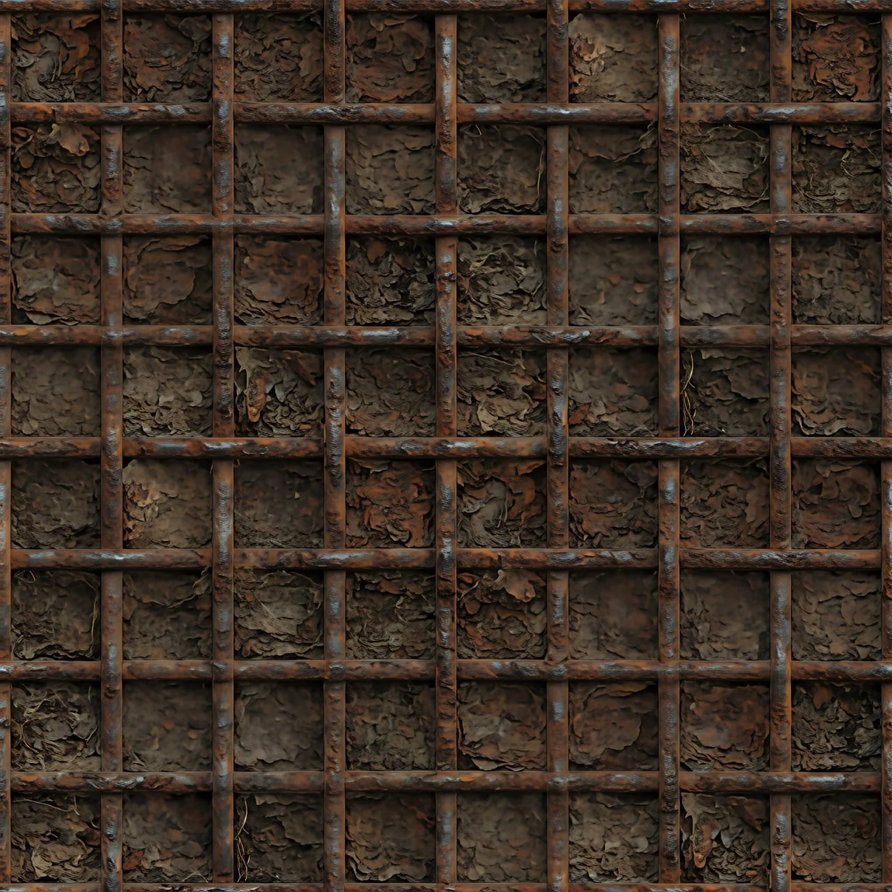 Metal Grille PBR Texture Pack №2  (8K Resolution, tileable) — PBR texture