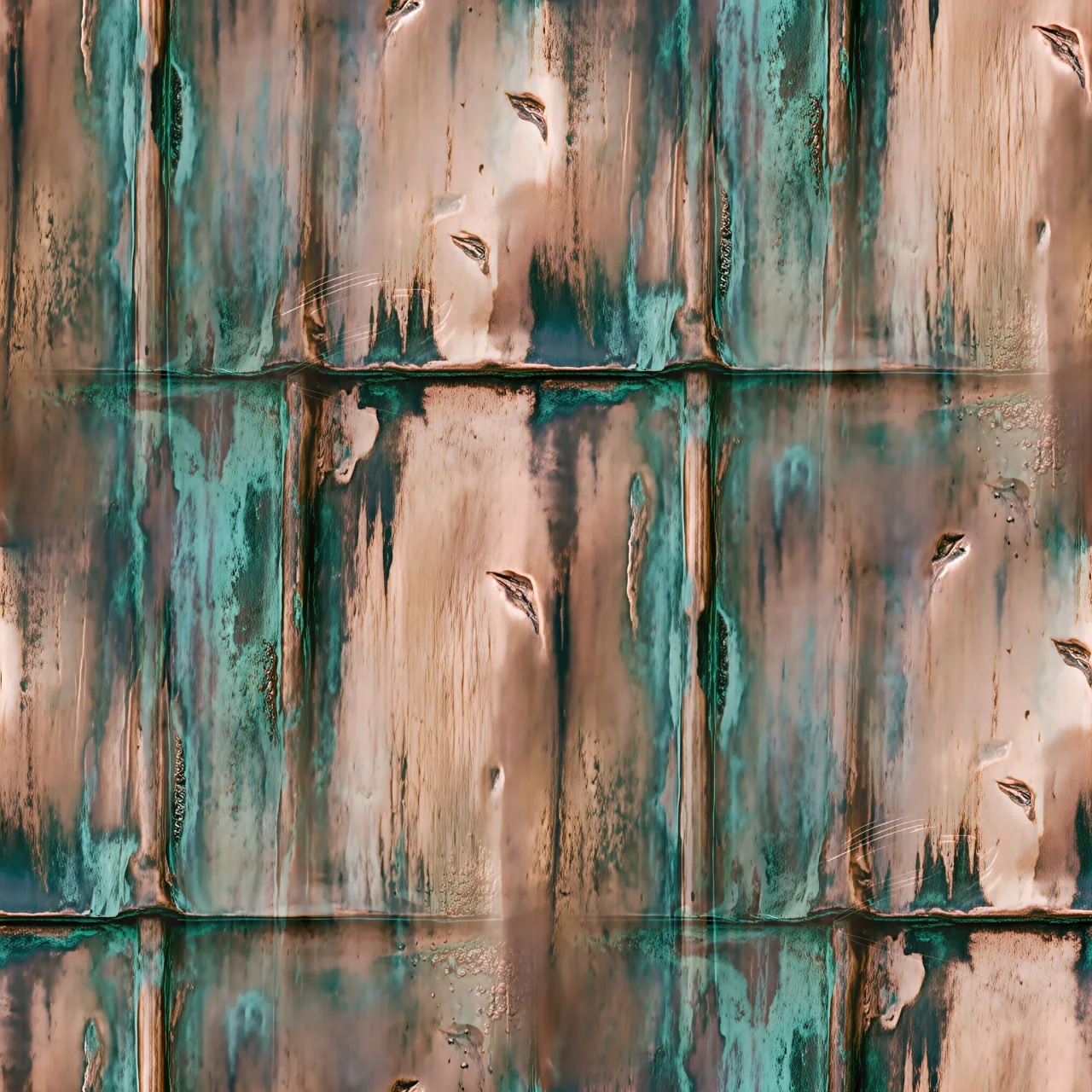 Copper Patina PBR Texture Pack №9  (8K Resolution, tileable) — PBR texture
