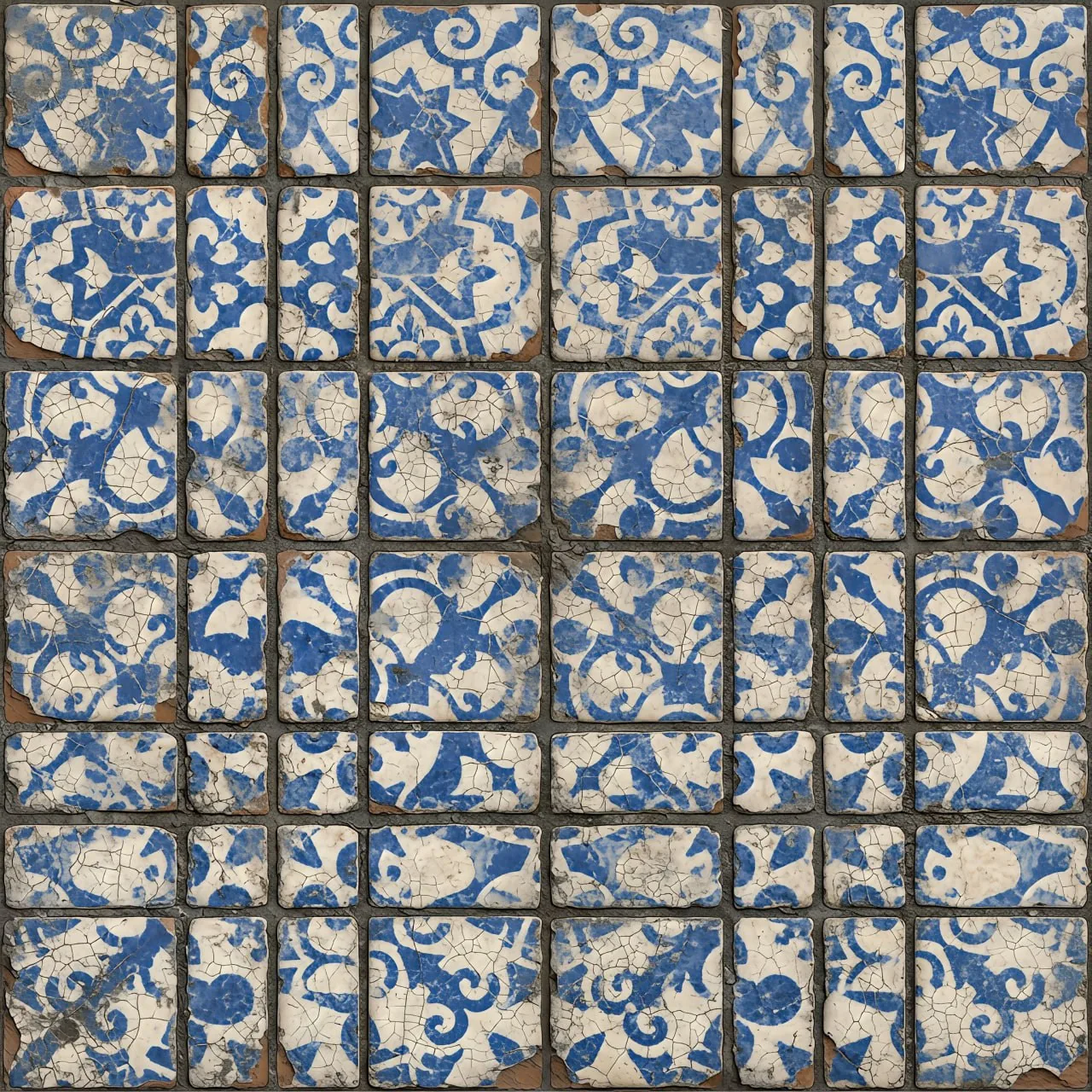 Old Tile PBR Texture Pack №2 (8K Resolution, tileable) — PBR texture