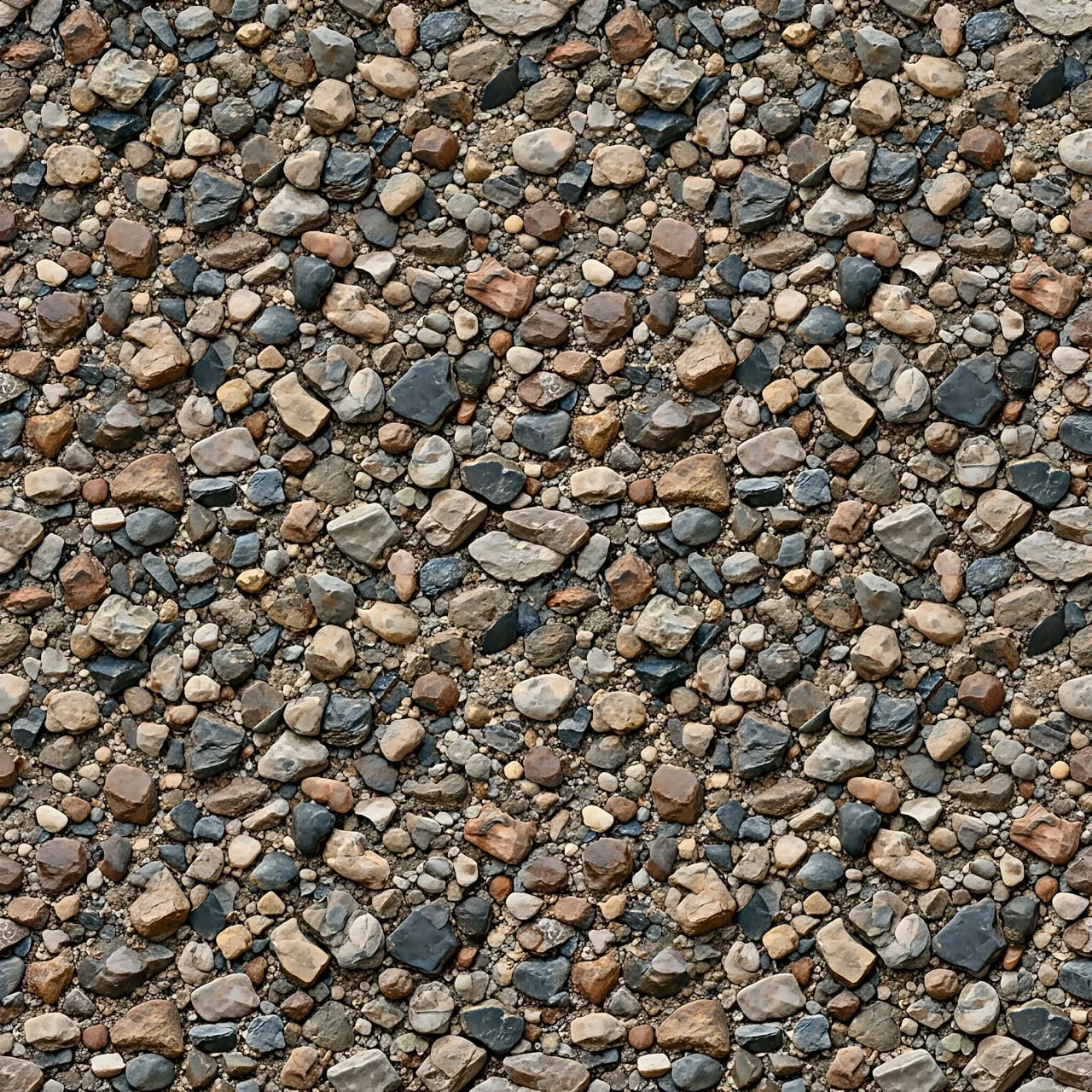 Gravel PBR Texture Pack №1  (8K Resolution, tileable) — PBR texture