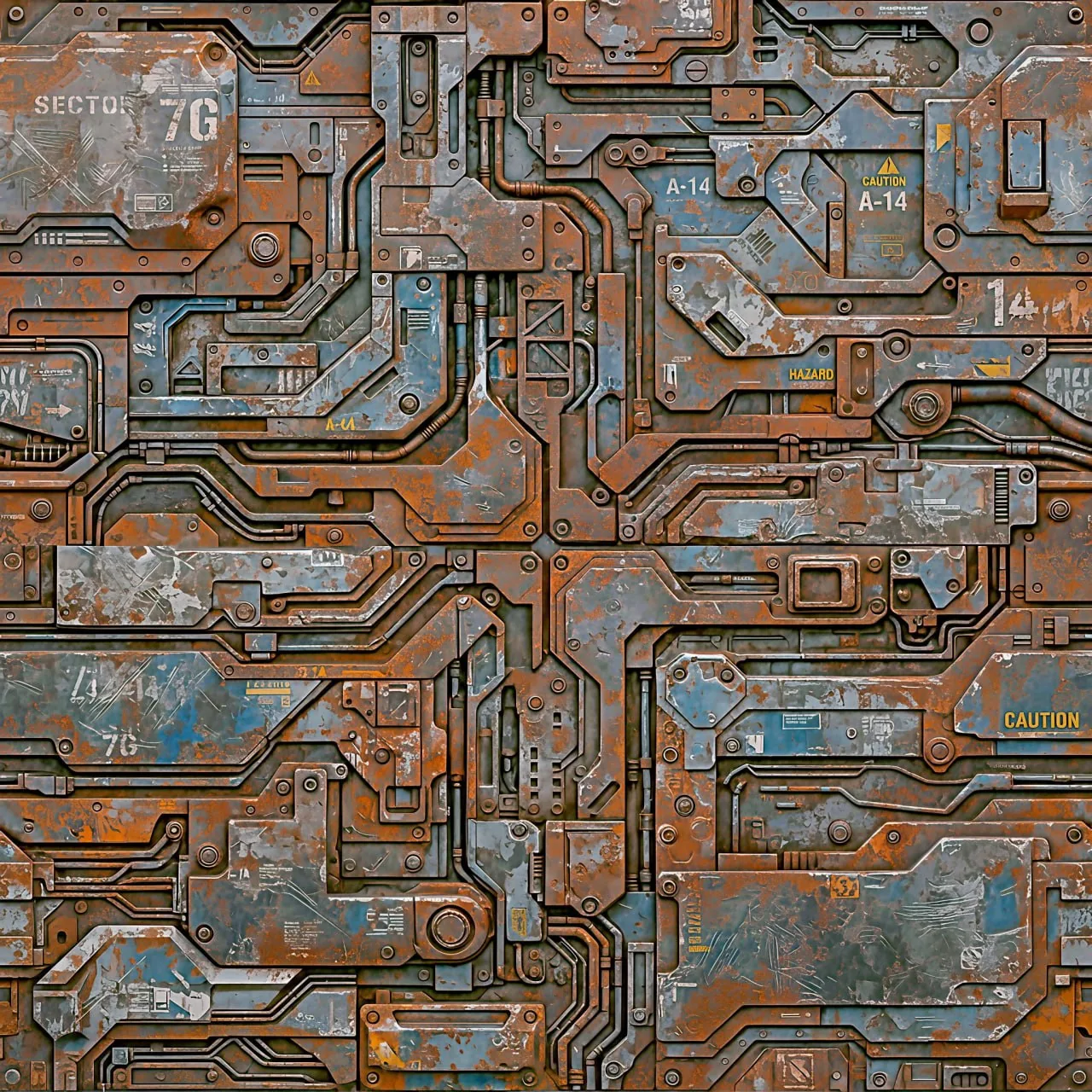 Rust Metal Wall PBR Texture Pack №38  (8K Resolution, tileable) — PBR texture