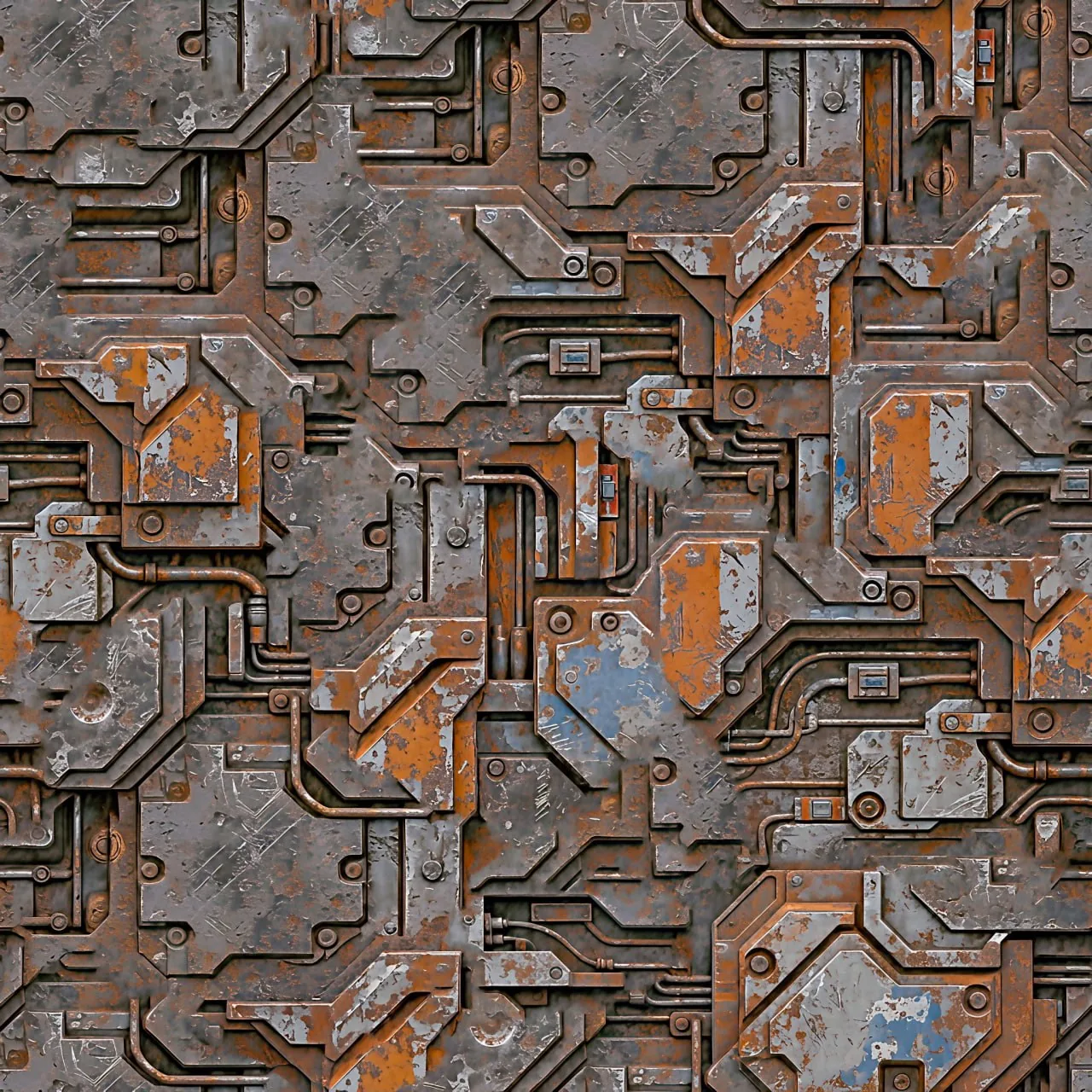 Rust Metal Wall PBR Texture Pack №39  (8K Resolution, tileable) — PBR texture