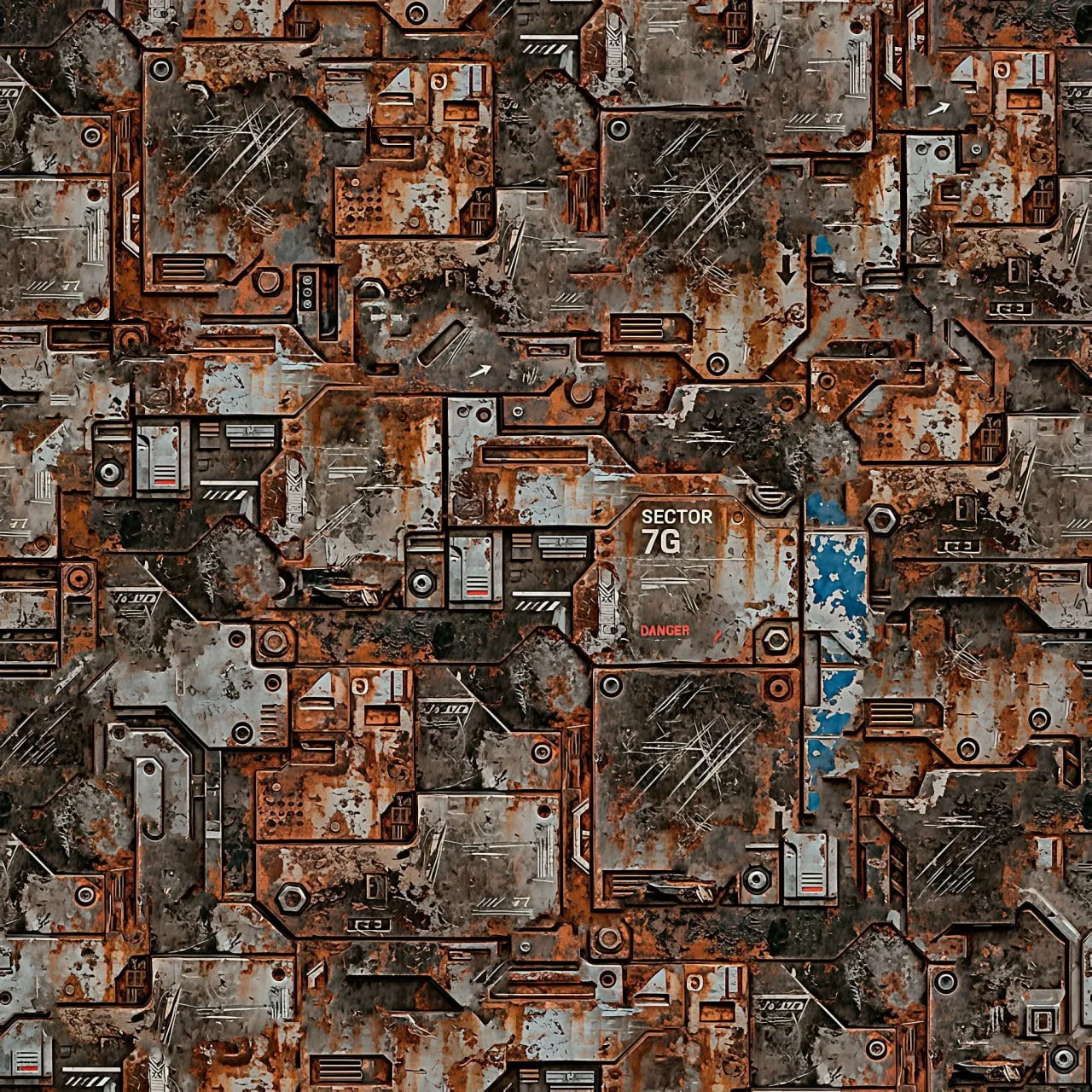Rust Metal Wall PBR Texture Pack №40  (8K Resolution, tileable) — PBR texture