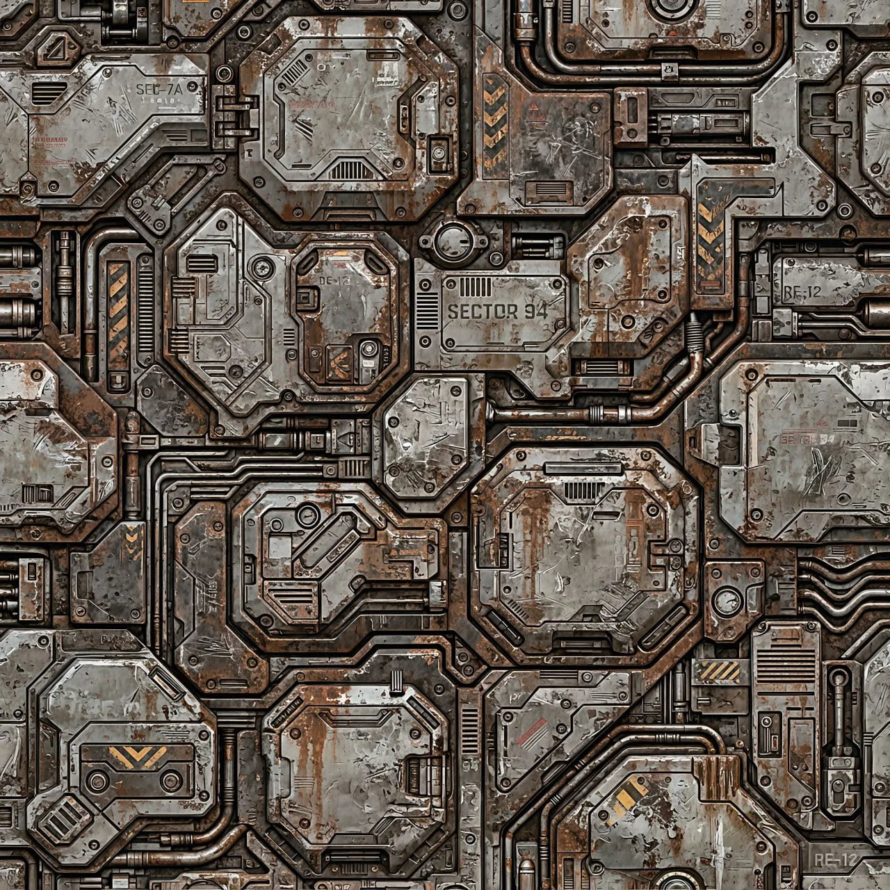 Rust Metal Wall PBR Texture Pack №41  (8K Resolution, tileable) — PBR texture