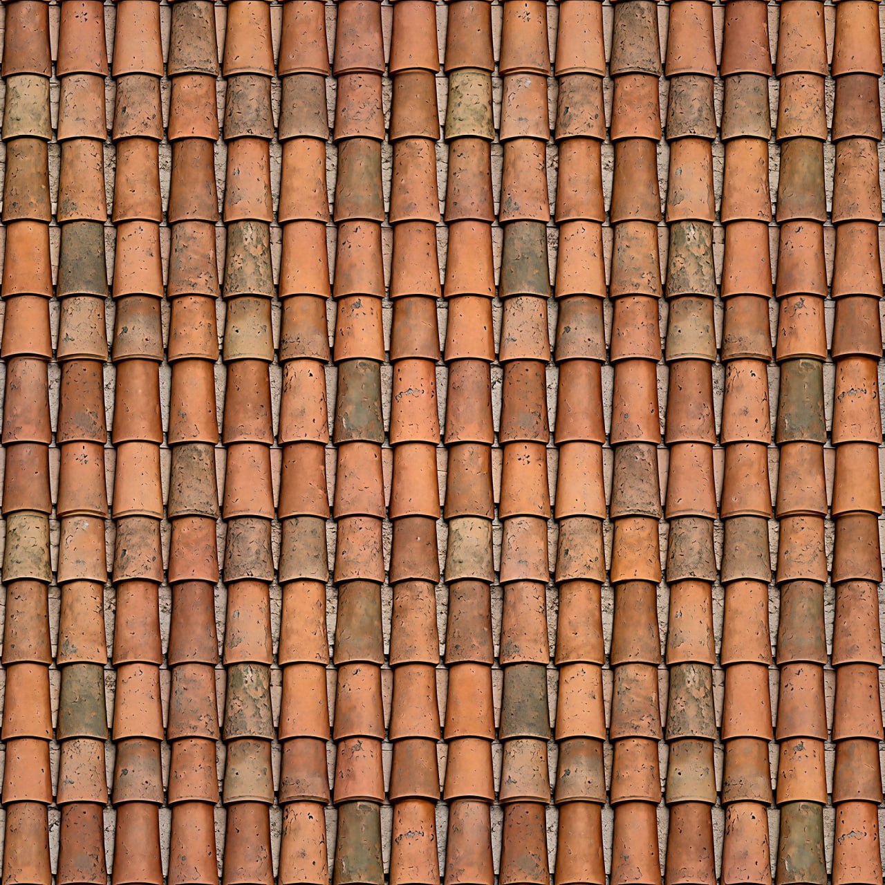 Roof Tiles PBR Texture Pack №2 (8K Resolution, tileable) — PBR texture